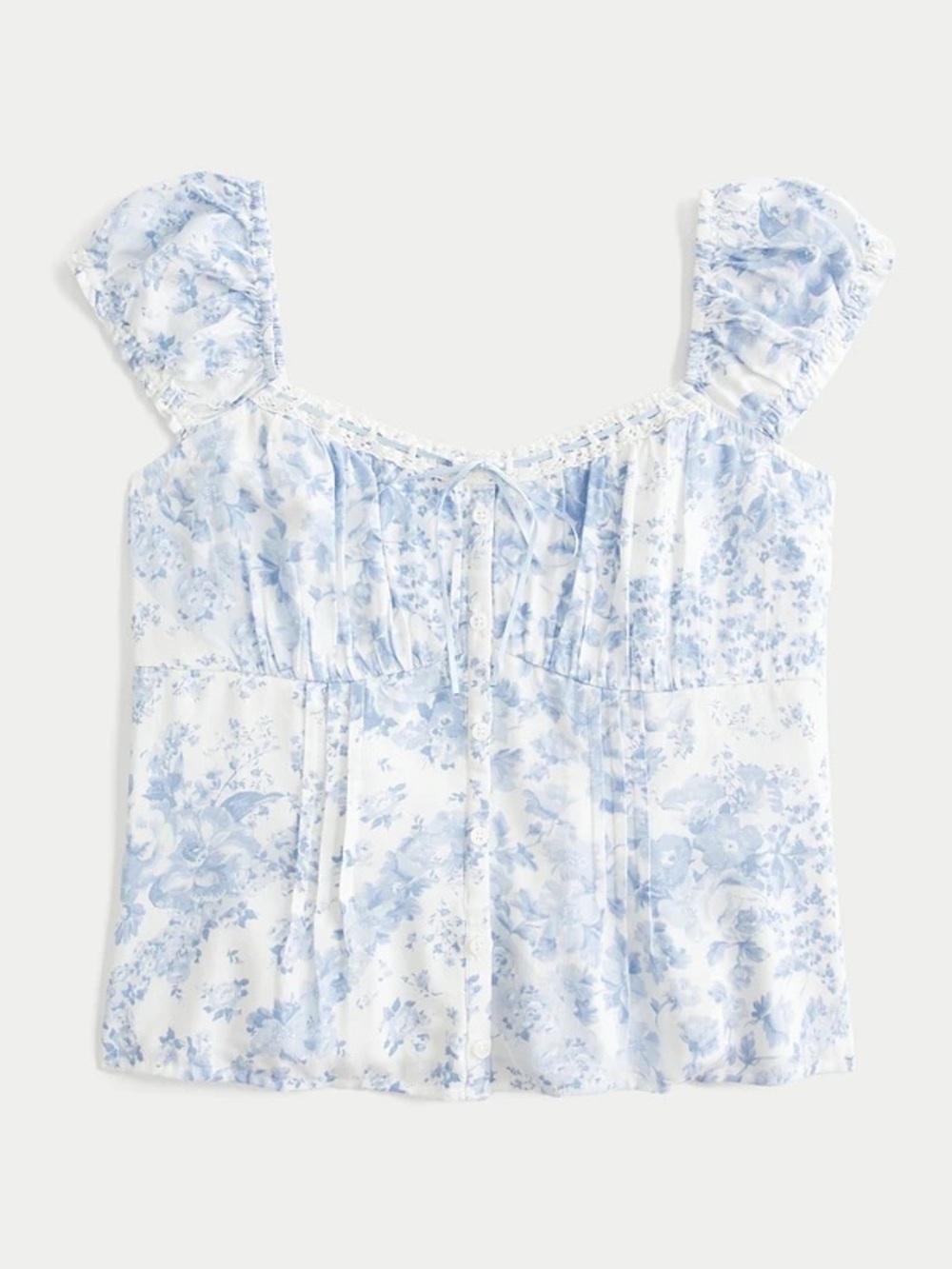 Hollister Light Blue Peplum Women's Top